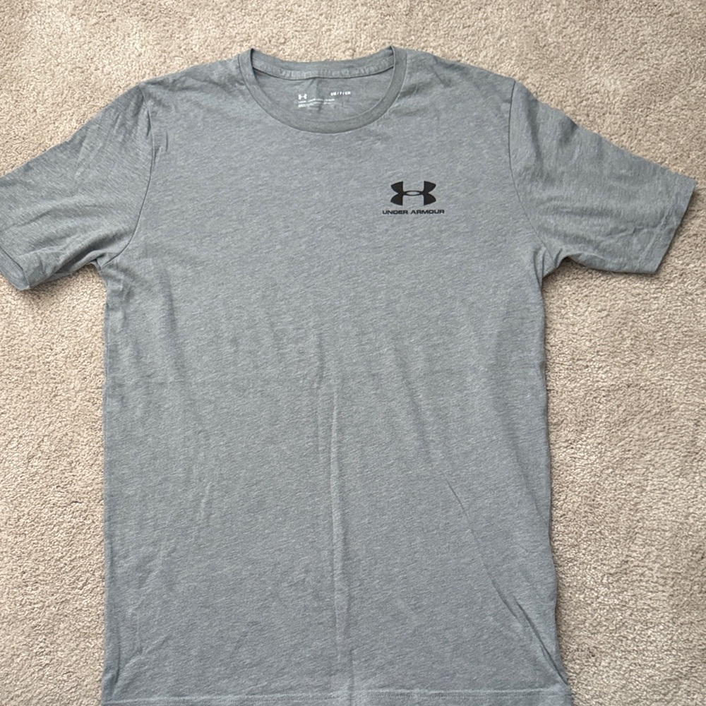 Under Armour Men's Heather Gray Short Sleeve Tee